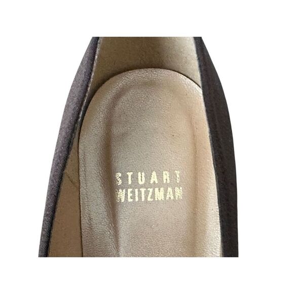 Stuart Weitzman Brown Tortoise Peep Toe Pumps Size 8 - Picture 12 of 13